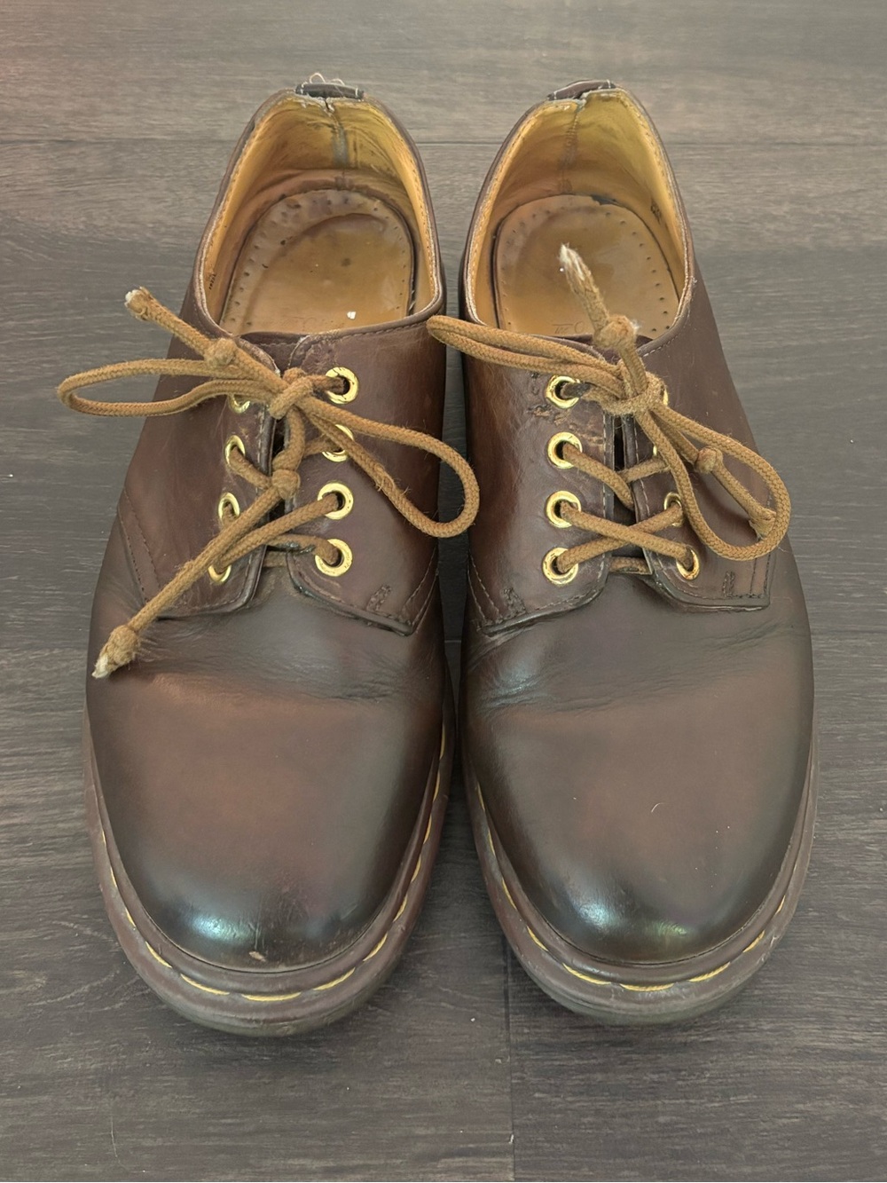 Dr Doc Martens 1561 Brown Leather Oxford Shoes Made In England Men Sz 7UK 8US